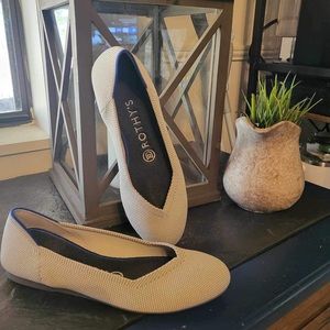 Rothy’s The Flat in Khaki. Size 6.5 Preowned, like new.